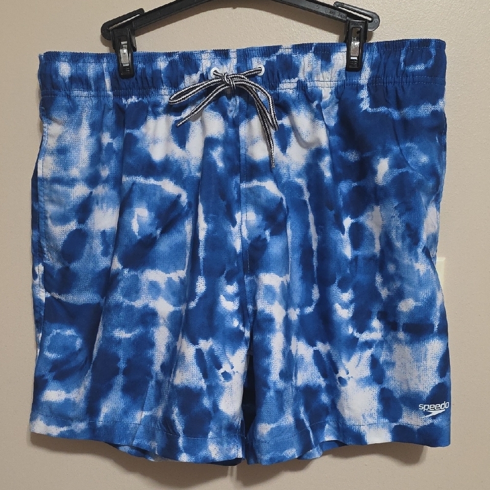 Speedo Ocean Blue Patterned Swim Shorts